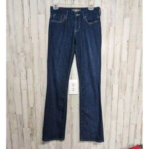 Lucky Sweet Jean Bootcut Jeans Women's 2/ 0 Dark Wash Boho Western Disco